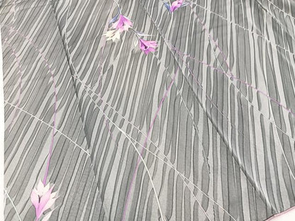 平和屋着物■上質な小紋 草花文 正絹 逸品 BAAW2519yc
