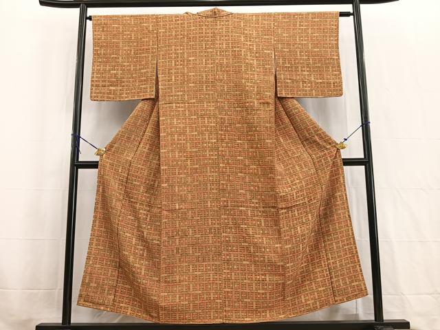 平和屋着物■上質な小紋　幾何学文様　正絹　逸品　BAAW2539yc