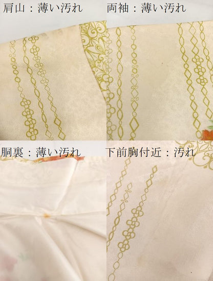 平和屋着物■上質な小紋　花丸文　金彩　正絹　逸品　BAAW2548yc