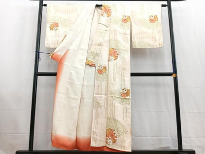平和屋着物■上質な小紋　花丸文　金彩　正絹　逸品　BAAW2548yc