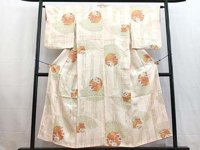 平和屋着物■上質な小紋　花丸文　金彩　正絹　逸品　BAAW2548yc