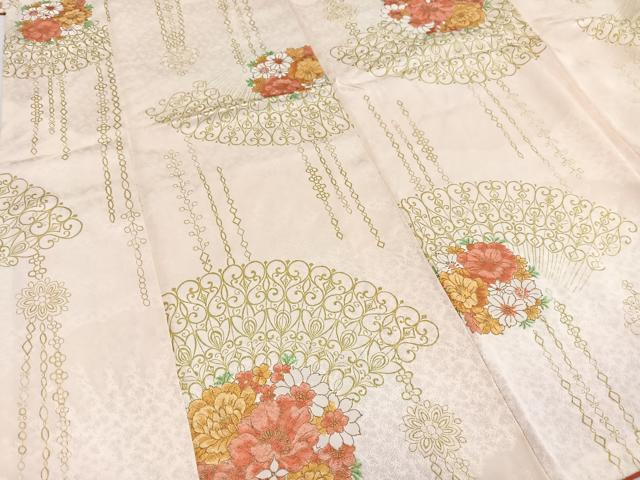 平和屋着物■上質な小紋　花丸文　金彩　正絹　逸品　BAAW2548yc