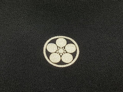 平和屋着物■豪華黒留袖 刺繍 尾長鳥地紙花文 金銀糸 正絹 逸品 BAAW2552yc