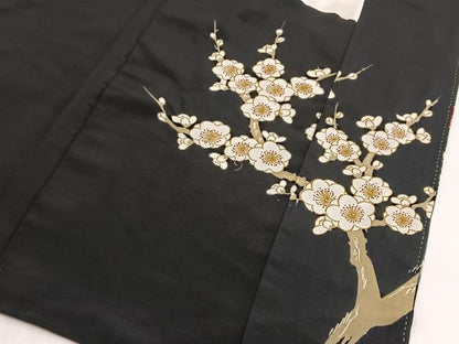 平和屋着物■豪華黒留袖 刺繍 尾長鳥地紙花文 金銀糸 正絹 逸品 BAAW2552yc