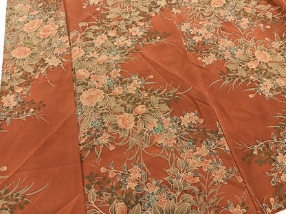 平和屋着物■上質な小紋 草花文 正絹 逸品 BAAW2573yc