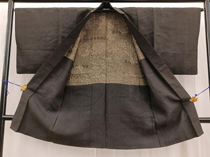 平和屋着物■男性　お召　アンサンブル　霞文　正絹　逸品　BAAW2579yc