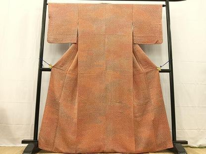 平和屋着物■上質な小紋　エ霞文　たたき染め　正絹　逸品　BAAW2590yc