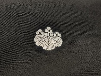 平和屋着物■豪華黒留袖 刺繍 鳳凰地紙花文 金彩 正絹 逸品 BAAW2601yc