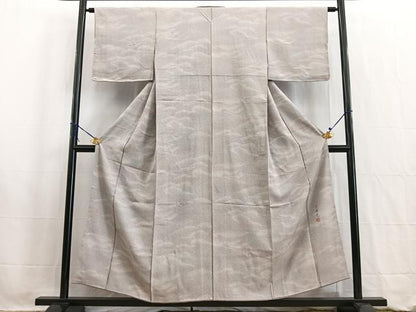 平和屋着物■伝統工芸師　服部光擴　小紋　霞文　たたき染め　正絹　逸品　BAAW2604yc
