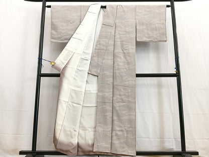 平和屋着物■伝統工芸師　服部光擴　小紋　霞文　たたき染め　正絹　逸品　BAAW2604yc