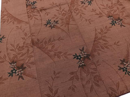 平和屋着物■上質な紬 草花文 正絹 逸品 BAAW2628yc