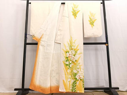 平和屋着物■訪問着　草花文　金彩　正絹　逸品　BAAW2640yc