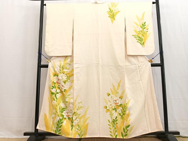 平和屋着物■訪問着　草花文　金彩　正絹　逸品　BAAW2640yc