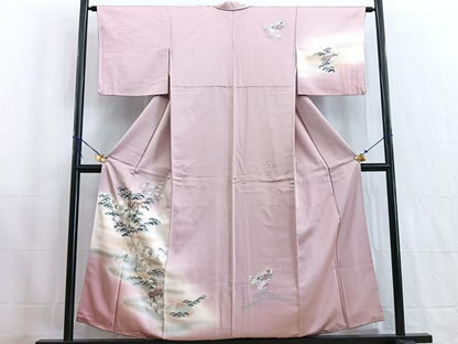 平和屋着物■訪問着　鳳凰地紙花文　暈し染め　金彩　正絹　逸品　BAAW2654yc