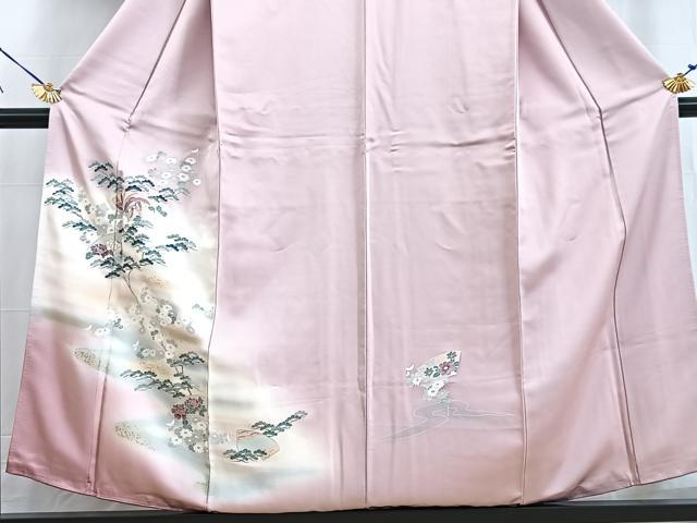 平和屋着物■訪問着　鳳凰地紙花文　暈し染め　金彩　正絹　逸品　BAAW2654yc