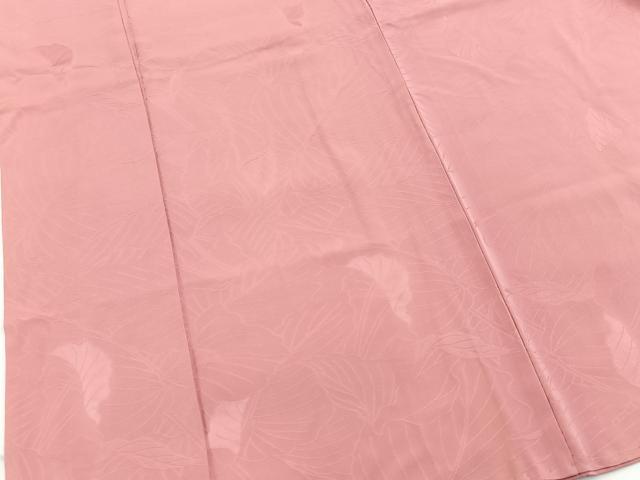 平和屋着物■上質な色無地 草葉地紋 桃色 正絹 逸品 BAAW2663yc