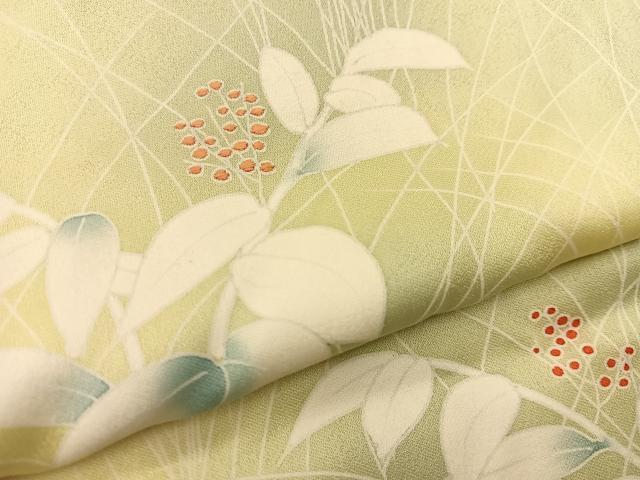 平和屋着物■訪問着 刺繍 南天文 暈し染め 正絹 逸品 BAAW2686yc
