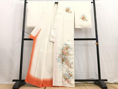 平和屋着物■訪問着 風景花文 金彩 正絹 逸品 BAAW2698yc