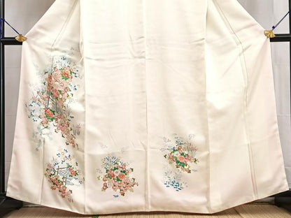 平和屋着物■訪問着 風景花文 金彩 正絹 逸品 BAAW2698yc