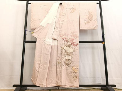 平和屋着物■訪問着 友禅 秋草文 正絹 逸品 BAAW2699yc