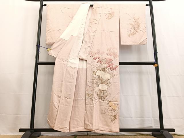 平和屋着物■訪問着 友禅 秋草文 正絹 逸品 BAAW2699yc