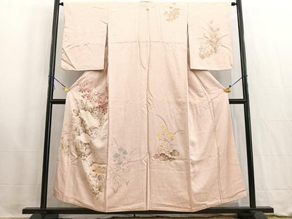 平和屋着物■訪問着 友禅 秋草文 正絹 逸品 BAAW2699yc