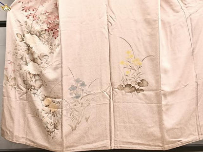 平和屋着物■訪問着 友禅 秋草文 正絹 逸品 BAAW2699yc