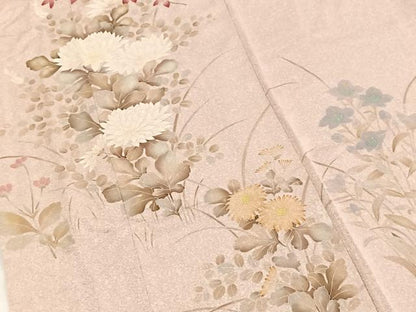 平和屋着物■訪問着 友禅 秋草文 正絹 逸品 BAAW2699yc
