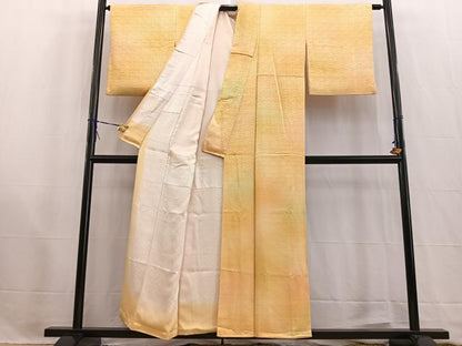 平和屋着物■上質な小紋　花青海波　暈し染め　正絹　逸品　BAAW2710yc