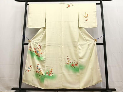 平和屋着物■訪問着　草花文　暈し染め　金彩　正絹　逸品　BAAW2720yc