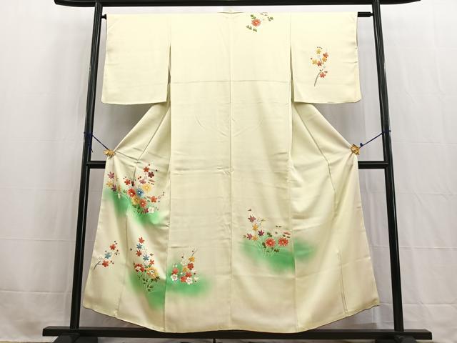 平和屋着物■訪問着　草花文　暈し染め　金彩　正絹　逸品　BAAW2720yc