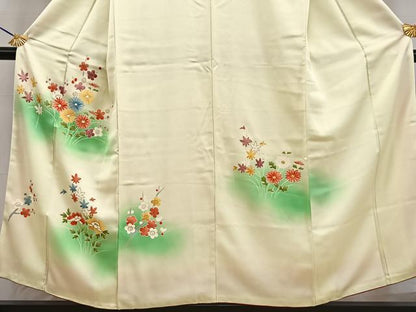 平和屋着物■訪問着　草花文　暈し染め　金彩　正絹　逸品　BAAW2720yc