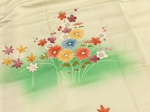 平和屋着物■訪問着　草花文　暈し染め　金彩　正絹　逸品　BAAW2720yc
