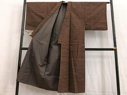 平和屋着物■男性　紬　霞文　正絹　逸品　未使用　BAAW2726yc