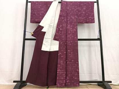 平和屋着物■上質な小紋　ろうけつ染め　石垣文　正絹　逸品　BAAW2735yc