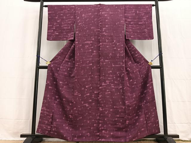 平和屋着物■上質な小紋　ろうけつ染め　石垣文　正絹　逸品　BAAW2735yc