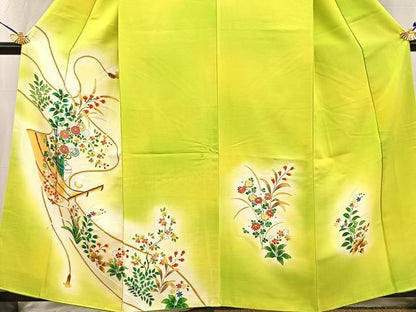 平和屋着物■訪問着　風景陶器花文　暈し染め　金彩　正絹　逸品　BAAW2748yc