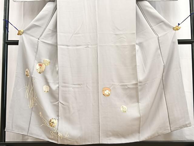 平和屋着物■訪問着　飛鶴流水花文　金彩　正絹　逸品　BAAW2771yc