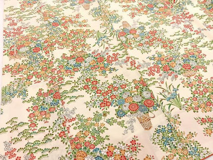 平和屋着物■上質な小紋　花籠文　正絹　逸品　BAAW2782yc