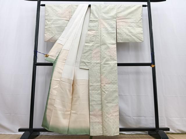 平和屋着物■上質な紬　切嵌文　正絹　逸品　BAAW2799yc