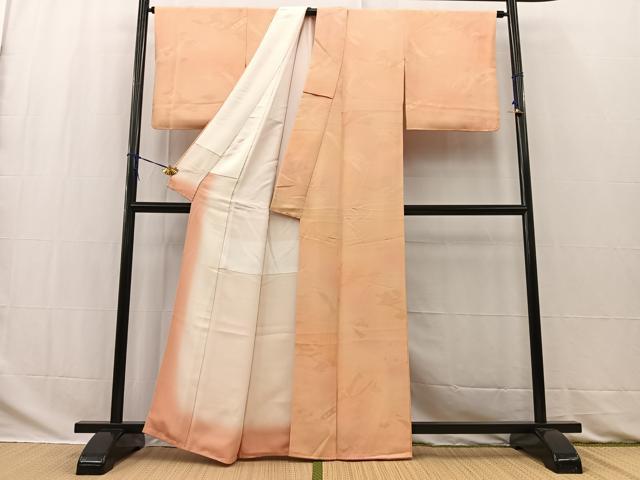 平和屋着物■上質な小紋 雲取り草花文 暈し染め 正絹 逸品 BAAW2811yc