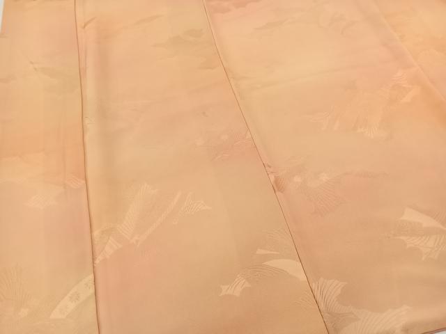 平和屋着物■上質な小紋 雲取り草花文 暈し染め 正絹 逸品 BAAW2811yc