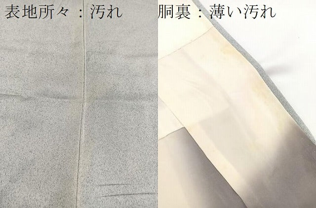 平和屋着物■訪問着　舟花文　たたき染め　正絹　逸品　BAAW2816yc