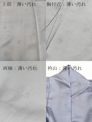平和屋着物■上質な色無地　紗綾形花地紋　青藤色　正絹　逸品　BAAW2818yc