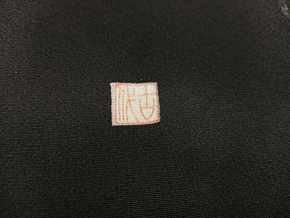 平和屋着物■豪華黒留袖　作家物　駒刺繍　花丸文　金彩　正絹　逸品　BAAW2826yc