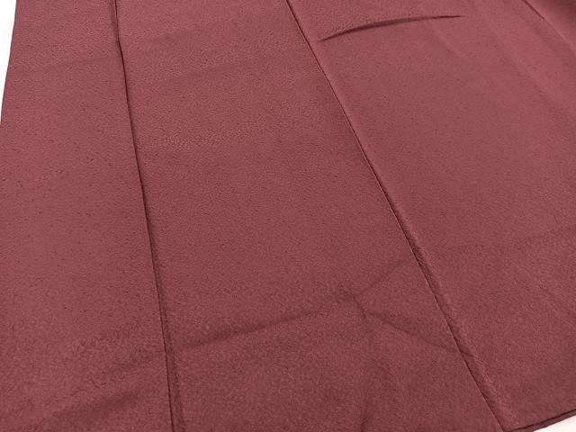 平和屋着物■上質な色無地　紋意匠　暗紅色　正絹　逸品　BAAW2832yc