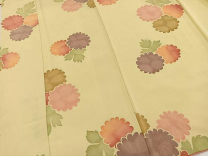 平和屋着物■上質な小紋 地紋起こし 菊花文 正絹 逸品 BAAW2834yc