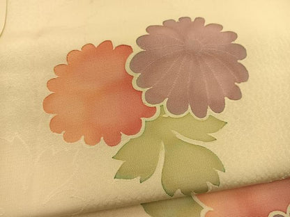 平和屋着物■上質な小紋 地紋起こし 菊花文 正絹 逸品 BAAW2834yc