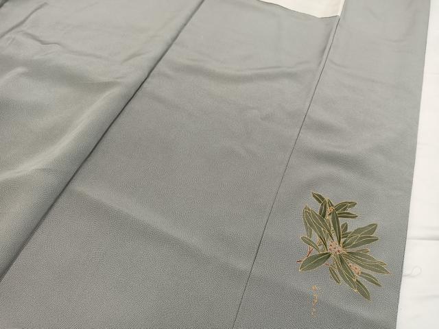 平和屋着物●男性　伝統工芸師　服部光擴　江戸小紋　鮫小紋柄　正絹　逸品　BAAW2838yc