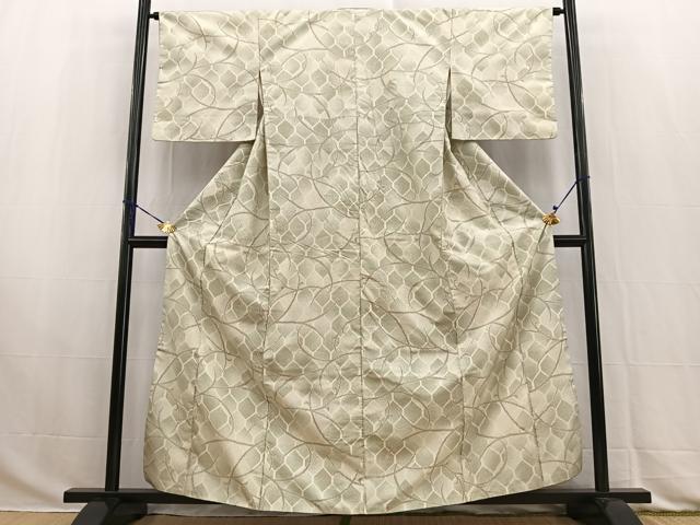 平和屋着物■上質な紬 亀甲唐草文 正絹 逸品 BAAW2847yc